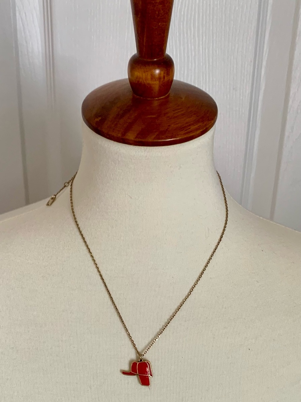 Out of Print Catcher in the Rye Holden Caulfield Red Enamel Hat Charm Necklace